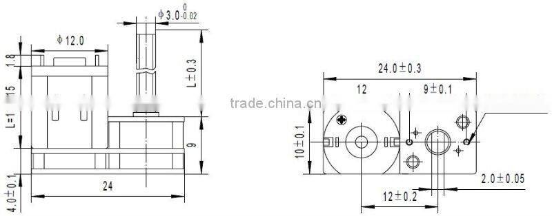 GM24 12v right angle gear motor