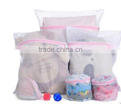 BSCI Portable folding colored mesh washable laundry bag