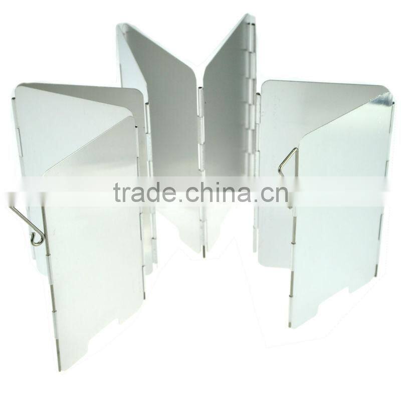 9 Plates Aluminum Foldable Camping Stove Windshield Screen Windscreen