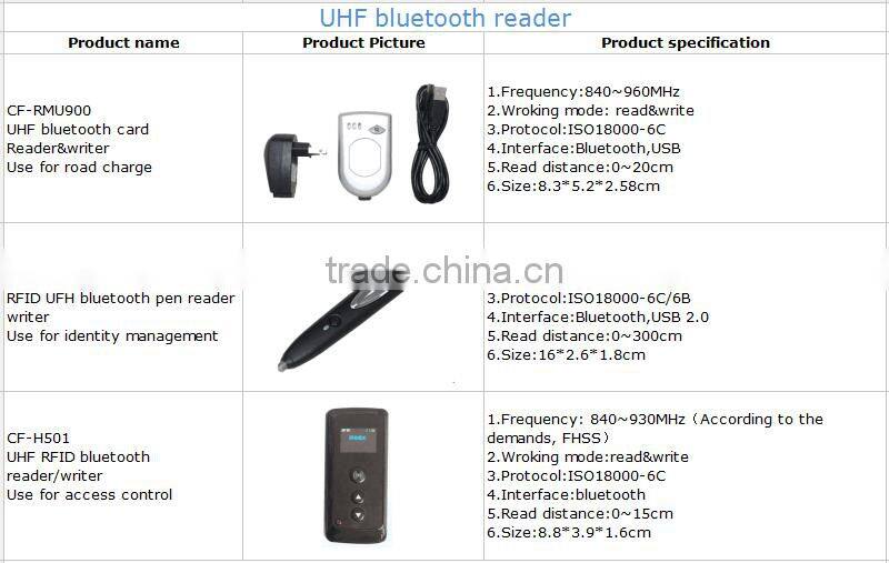 Android EPC C1 GEN2/ ISO 18000-6C rfid bluetooth card reader