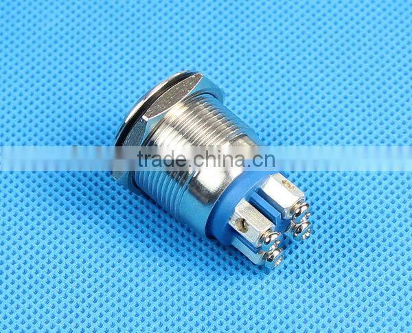 19mm ring illuminated pushbutton switch