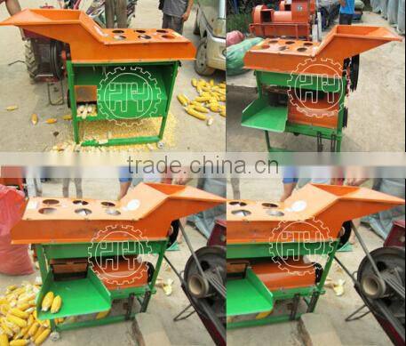 Ccorn thresher machine with peeler