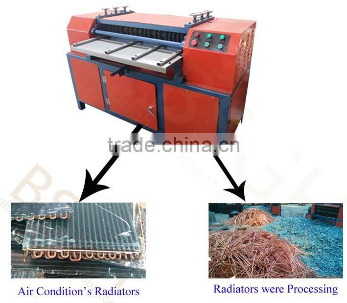 Canada Market Radiator crushing copper separating equipment wasted car radiator recycling machine