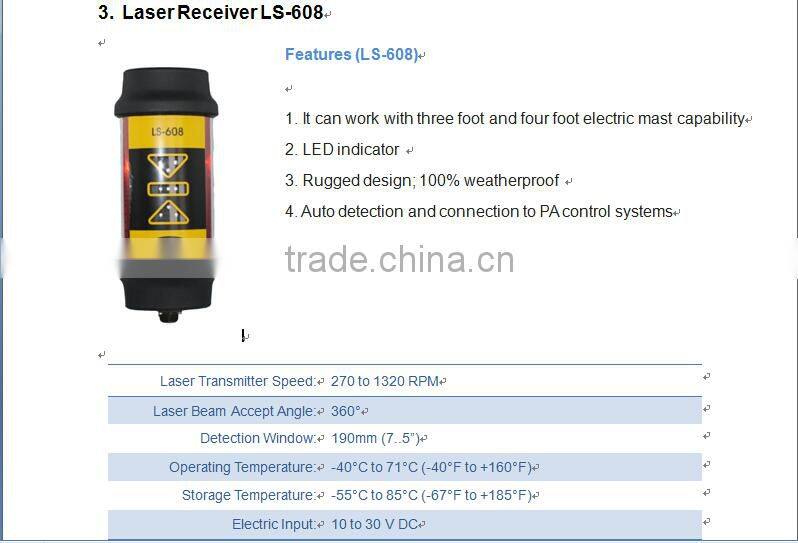 SunNav Laser land leveling auto leveling system