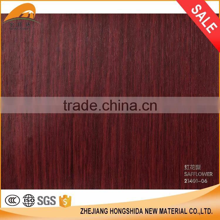Pvc self adhesive wood grain vinyl decorative film, pvc membrane foil