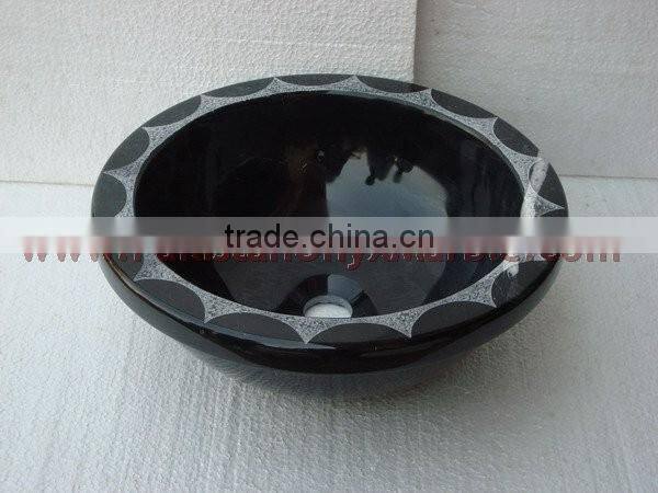 NATURAL JET BLACK MARBLE SINKS