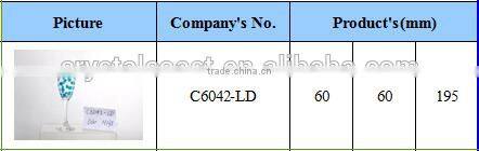 Hot Promotional hand blown color dots wine Glass Goblet