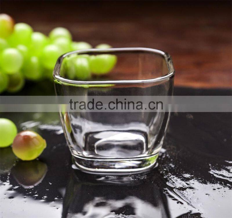 square candle holder 7OZ glass cup