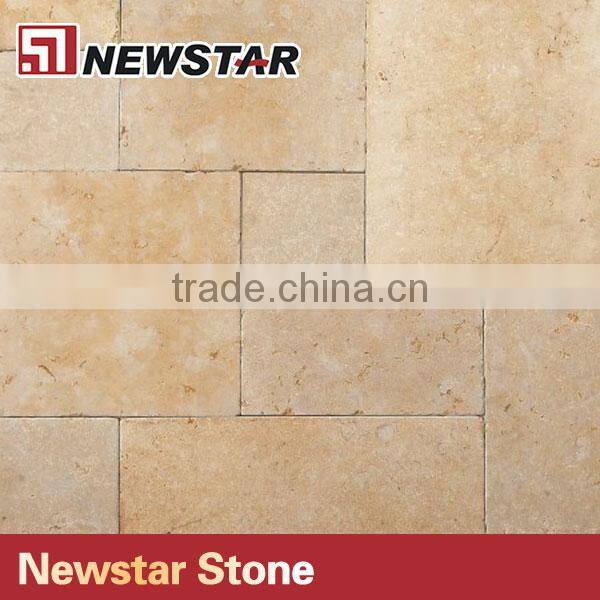 Newstar jerusalem brushed golden marble floor tumbled marble tile