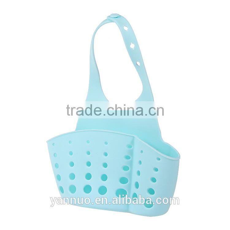 Adjustable button type Sink storage Basket, Food Hanging Baskets Plastic Kitchen