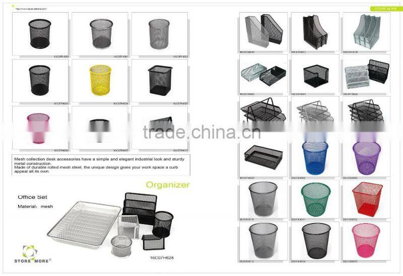 Hot sale Green Round Commercial Mesh Trash Can
