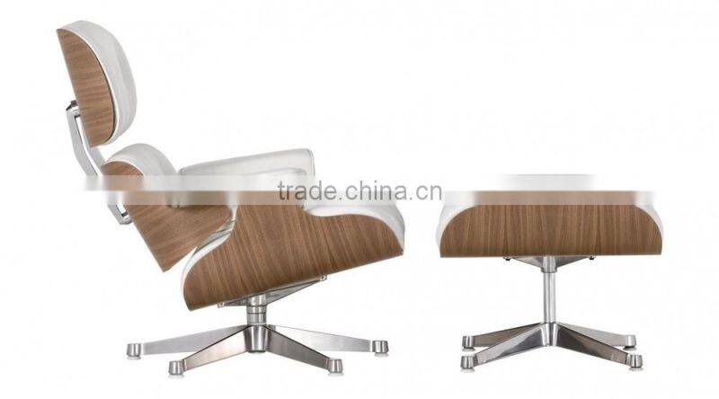 cheap lounge chair with ottoman cowhide leather bentwood frame