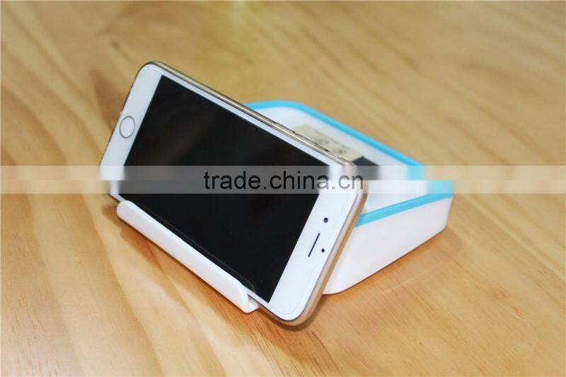 Convenient Plastic Desktop Table Pad Cell Mobile Phone Bracket Stand Support Hoder With Storage Box