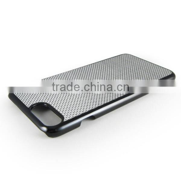 Red/Gold/SilverTwill/plain weave Carbon fiber PC Phone Case Cover For iPhone 7/plus
