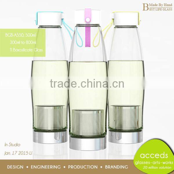 Custom Made Empty Glass Soda Bottles With Lid