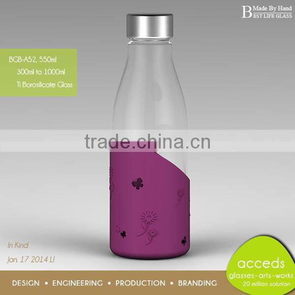 Borosilictae Glass Travel Bottle