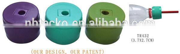 Plastic bottle cap shape pencil sharpener