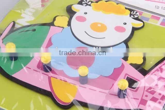 Cartoon sheep shape EVA hook wirh plastic plate/animal shaped hook
