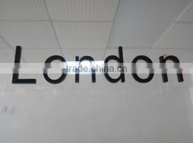 Custom LED clear embossing storefront acrylic lucite alphabet letter signs for company