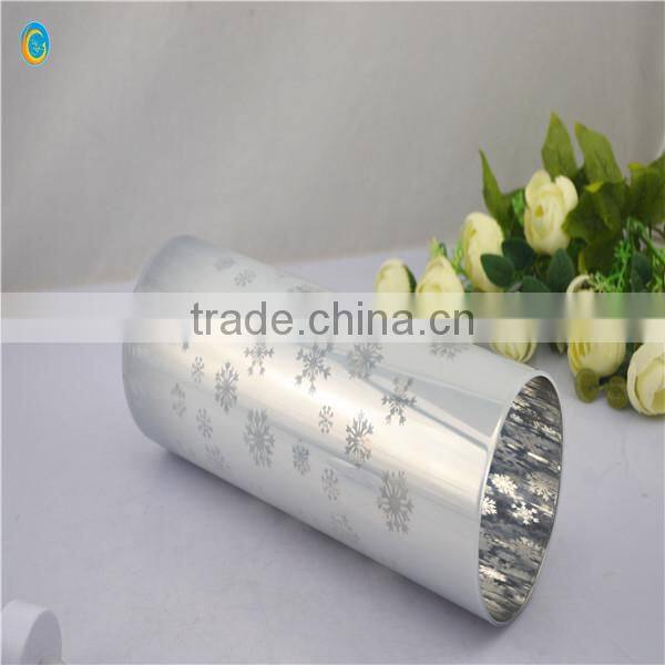 Clear Crystal Tall Glass Candle Holder For Home Decoration