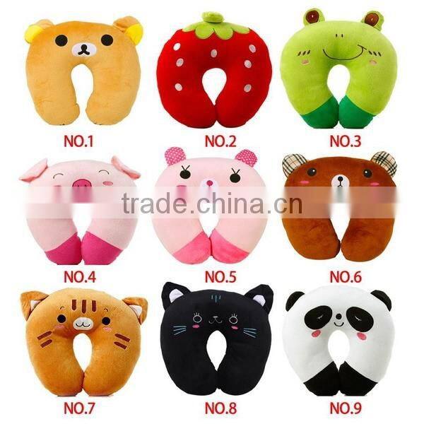 2017 new products cool Frog shaped bolster cushion cotton sleeping anti wrinkle u pillow for promotional gifts