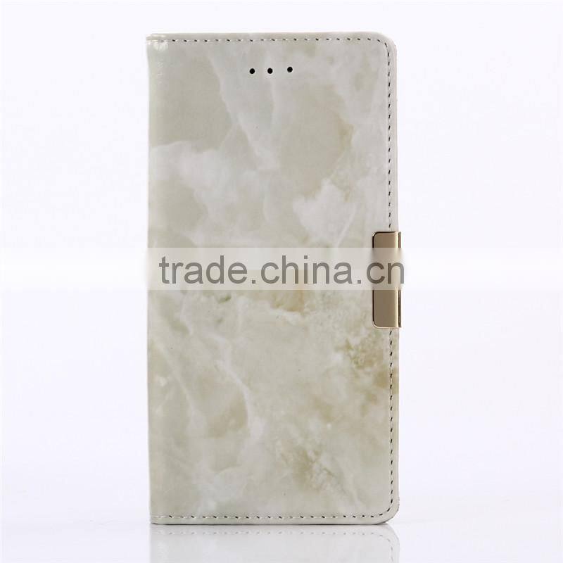 Noble design high quality marble PU card bumper/pocket cell phone case for Sony