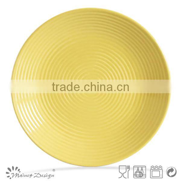 cheap ceramic stoneware color beige dinner plate