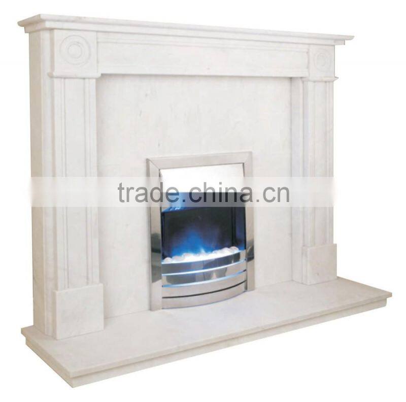 New product contemporary indoor home decorationstone white marble fireplace