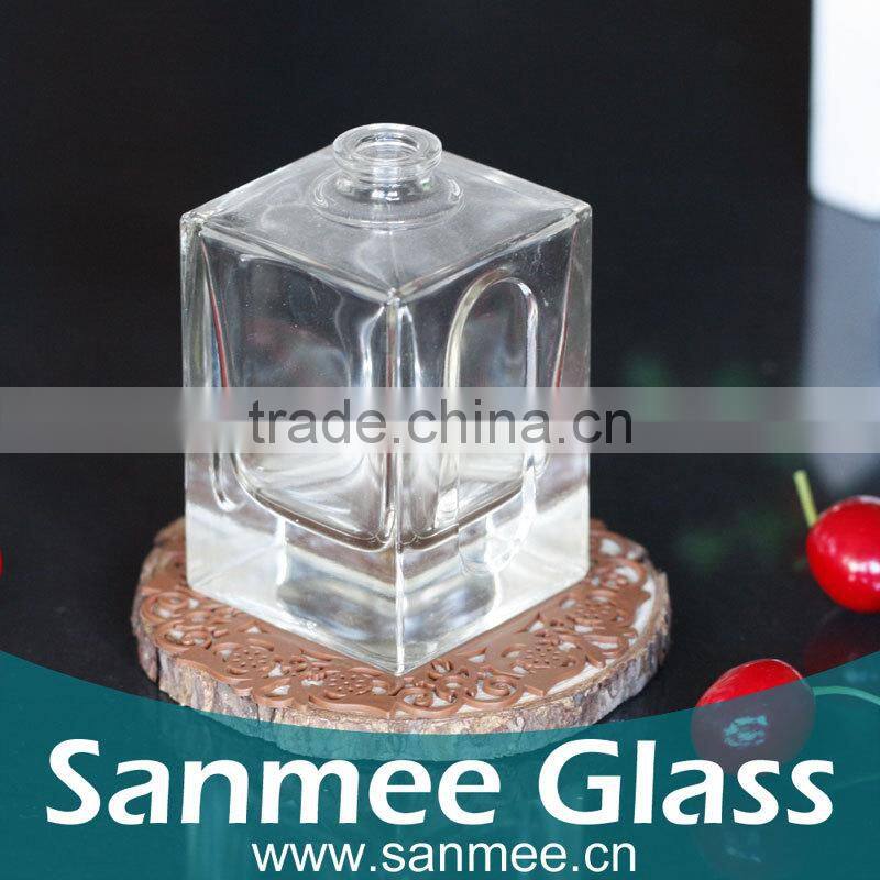 Supplies Square Glass Jar 100ml Transparent Glass Bottle For Perfume