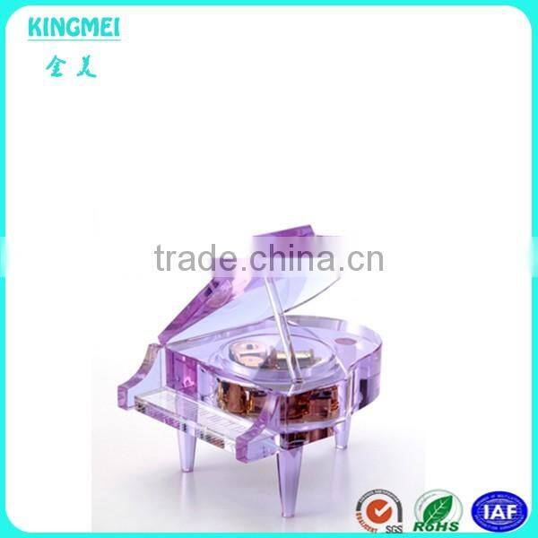 2015 crystal led light base for display piano with MP3 music round led light base for gift