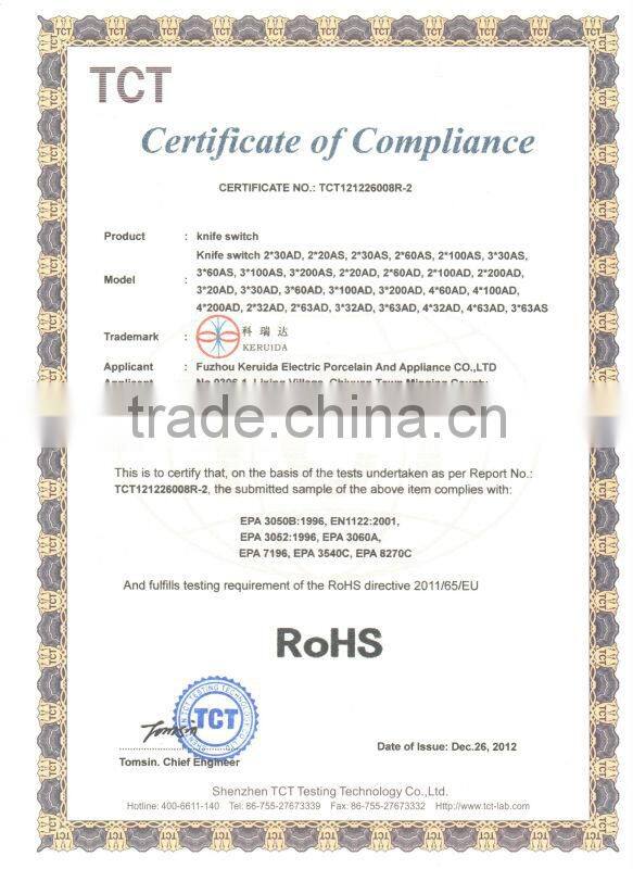 hot sale RCIA 200A ceramic fuse