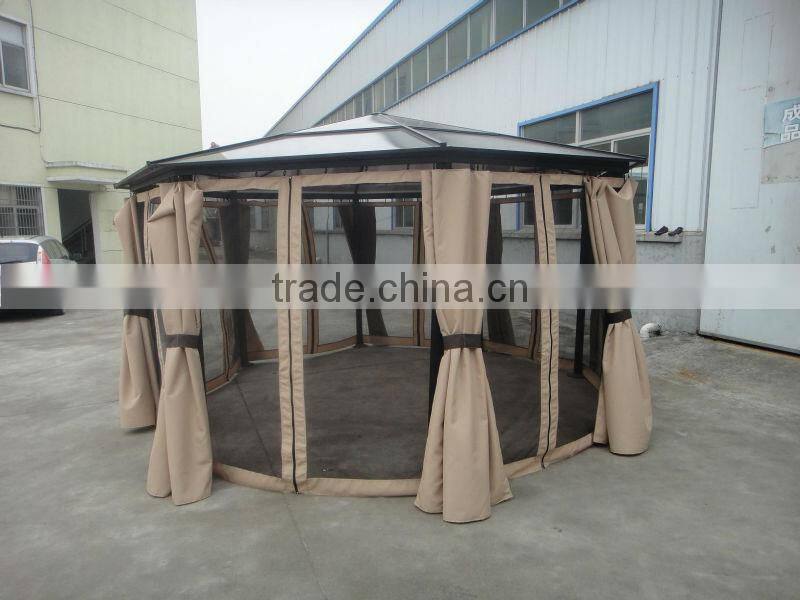 New design Aluminum Octagonal Polycarbonate Gazebo