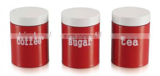 Set 3 Kithchen Tea Coffee Sugar Canisters