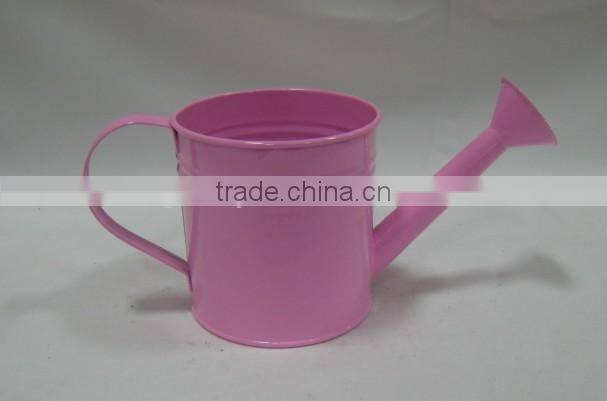 Round water-can garden zinc pot