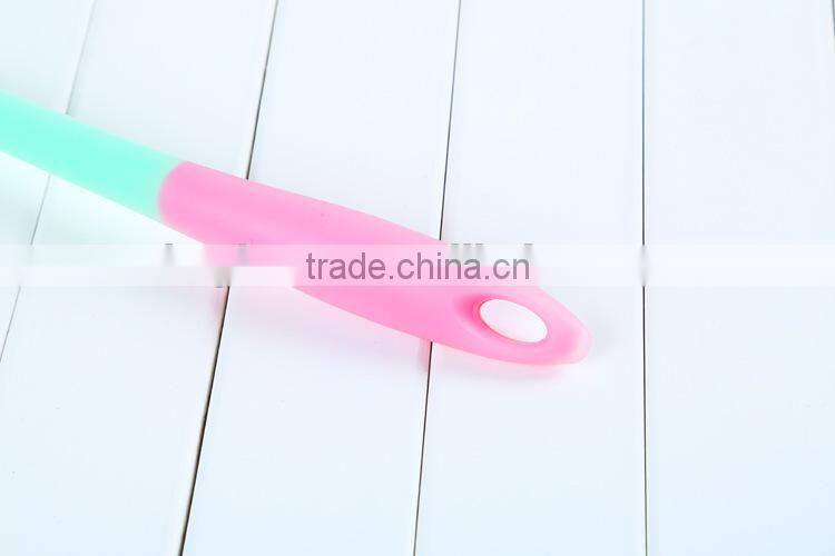 Square silicone shovel with stainless stick handle