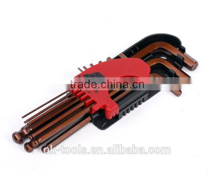Ok-Tools 9pcs Ball Point Long Hex Key set S.A.E