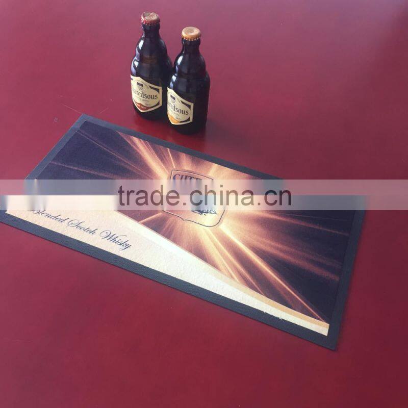 customized bar runner non-woven rubber bar mat