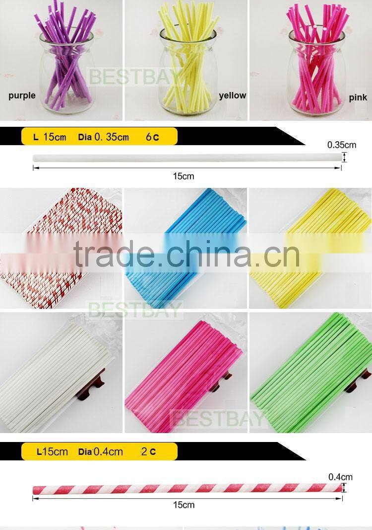 Cookies paper stick,food grade clear lolly paper stick ,customized lollipop stick