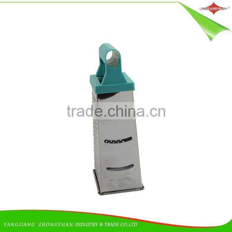 ZY-N5032 hot sale 4 side plastic handle stainless steel kitchen tool multi grater