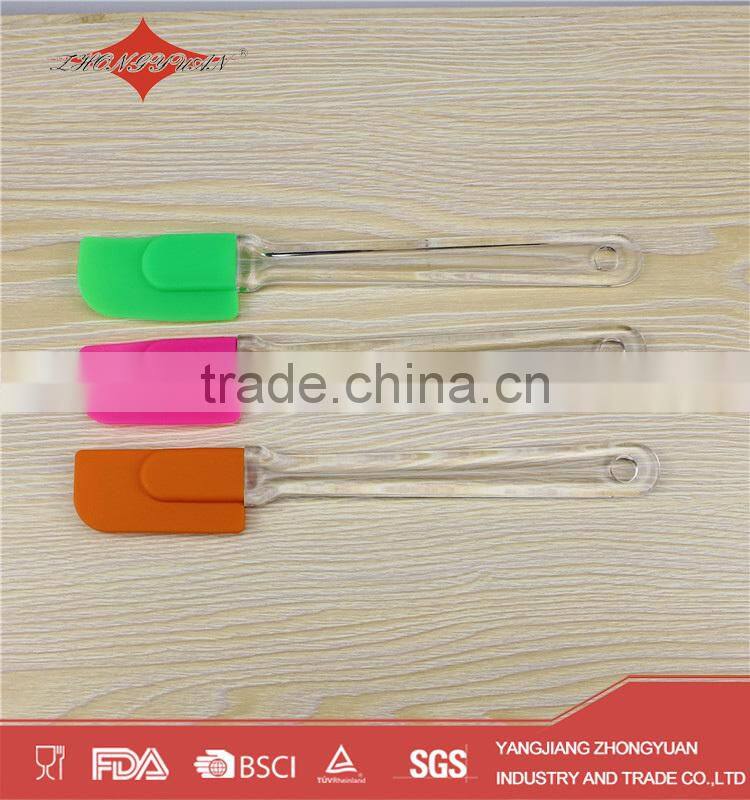 Mini head design custom silicone scraper with plastic handle