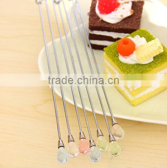 Hot Sale Crystal Coffee Stirrer Stainless Steel Coffee Whisk Coffee Frother Stirrer