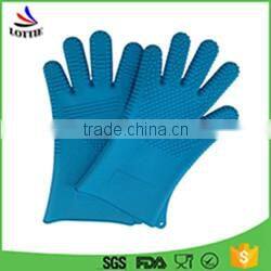 Hot sale long silicone baking gloves food grade silicone BBQ gloves/silicone oven mitts