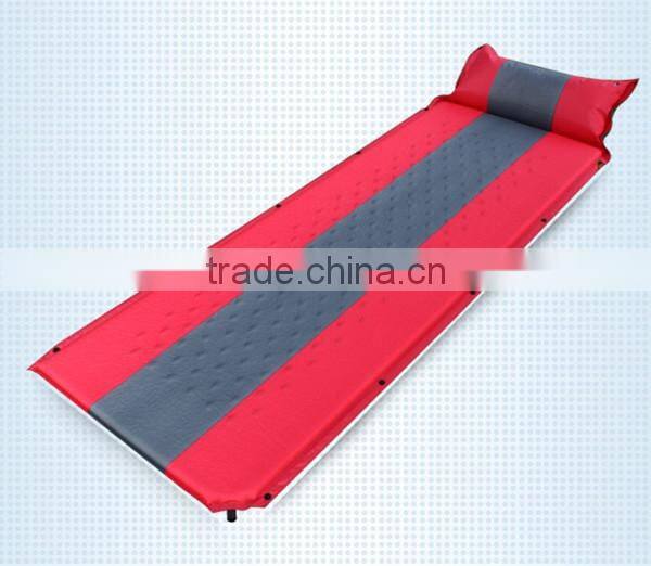 single person polyster high density memory self inflatable camping mattress