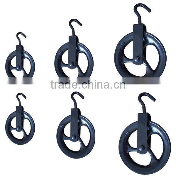 Diameter 20-32mm Black Wire Rope Pulley Block
