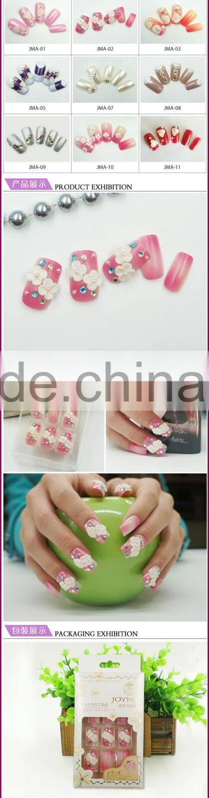 2016 fashion artificial nail tips design color finger nail tip designed nail tips wholesale