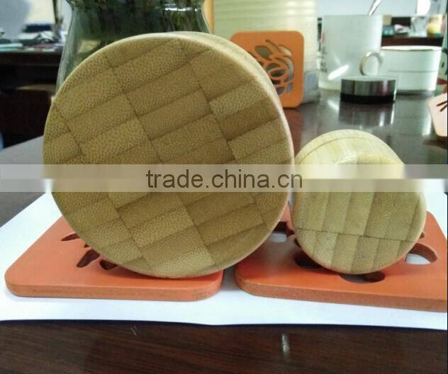 wood bamboo cosmetic packing jar with laser logo