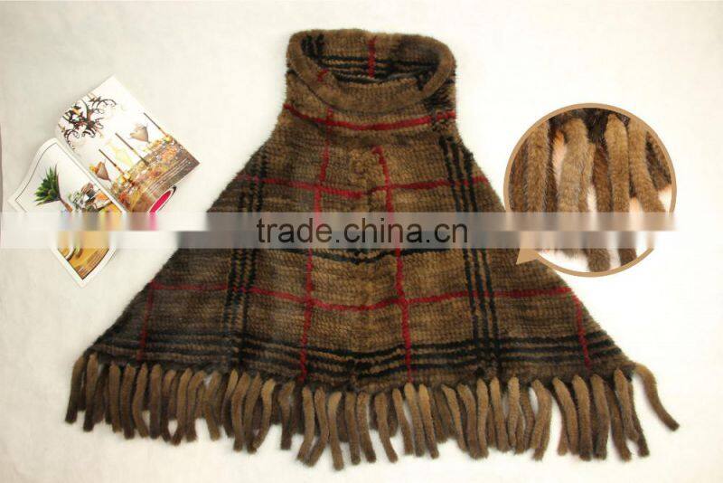High Quality Knitted Mink Shawl