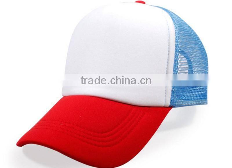 Custom Blank Tucker Hats Mesh Fabric Baseball Cap With Sponge