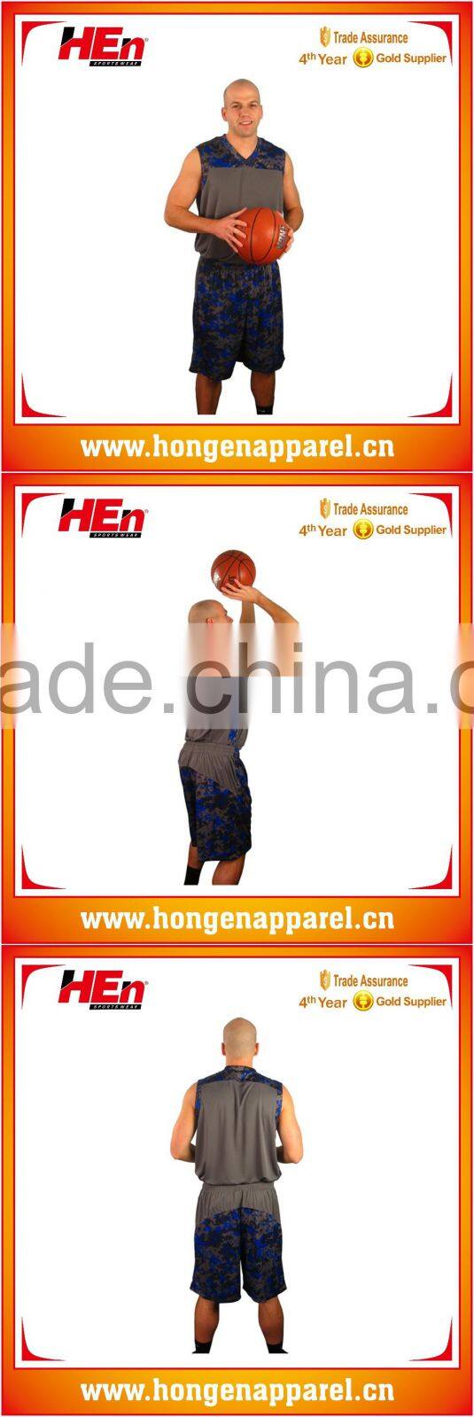 Hongen apparel comfortable basketball match play jersey Basketball warm-up uniform