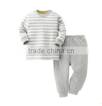 2016 wholesale kids baby stripe pajama suits kids stripe cotton pajamas